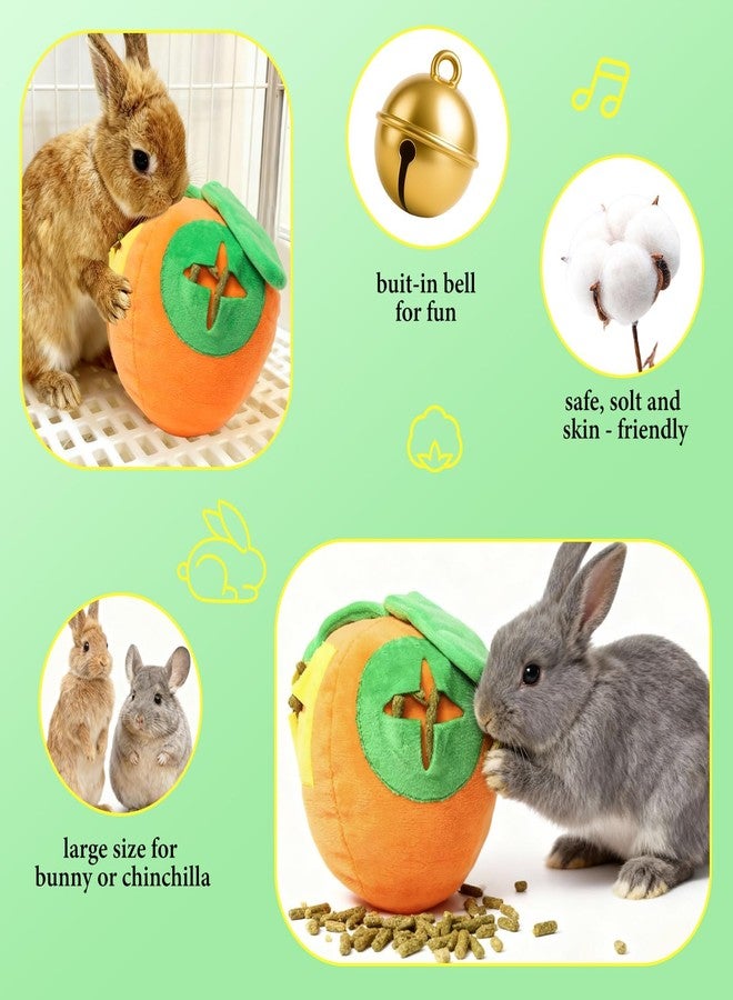 Hollima 2Pcs Rabbit Foraging Toy with Bell, Snuffle Ball Enrichment Toys for Indoor Bunnies, Washable Feed Game Supplies for Bunnies Boredom, Rabbit Puzzle Balls - Image 3